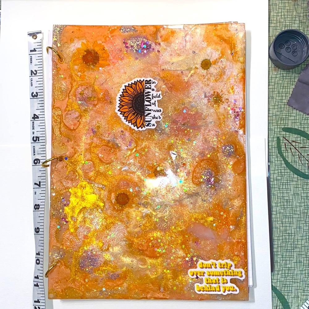 Handmade, by Pippy! Full Size 3 Ring Notebook / Journal REFILLABLE!A4, regular❤️